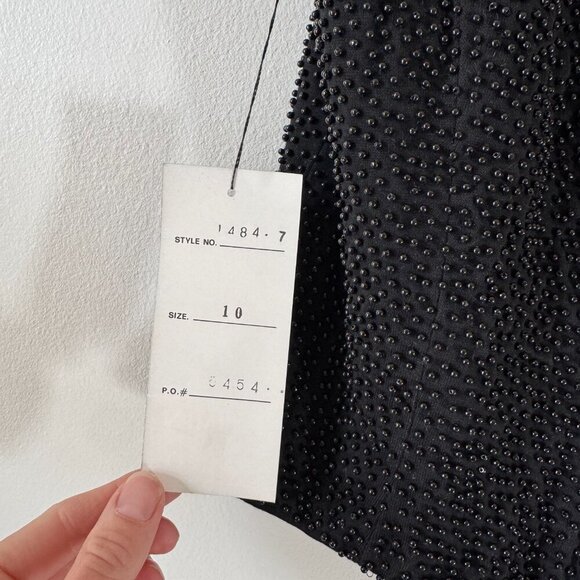 Carmen Marc Valvo Beaded Moc Neck Top - Picture 7 of 13